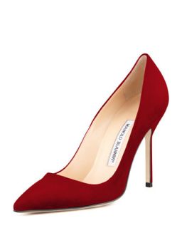 Manolo Blahnik BB Suede 105mm Pump, Ruby (Made to Order)