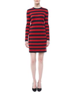 Michael Kors Striped Cashmere Fitted Dress