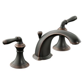 KOHLER Devonshire Oil Rubbed Bronze 2 Handle Widespread WaterSense Bathroom Sink Faucet (Drain Included)