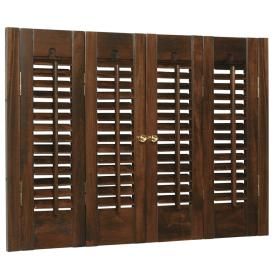 allen + roth 27 in 29 in W 20 in L Colonial Mahogany Wood Interior Shutter