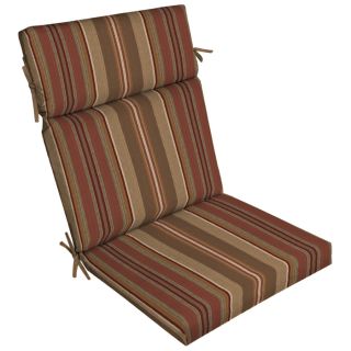 Stripe Chili Standard Patio Chair Cushion