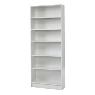 Tvilum Dylan White 79.5 in 6 Shelf Bookcase