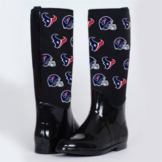 Cuce Shoes Houston Texans Womens Enthusiast II Rain Boots   Black