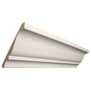 RapidFit 0.625 in x 5.25 in x 12 ft Interior Primed MDF Crown Moulding (Pattern R 45)