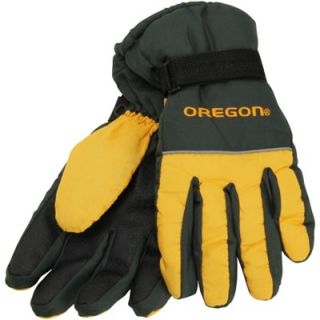Oregon Ducks High End Insulated Gloves   Green/Yellow
