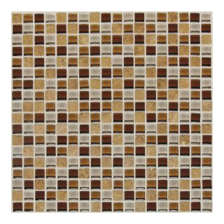 American Olean Legacy Glass Wheat Field Blend Glass Mosaic Square Indoor/Outdoor Wall Tile (Common 12 in x 12 in; Actual 11.87 in x 11.87 in)