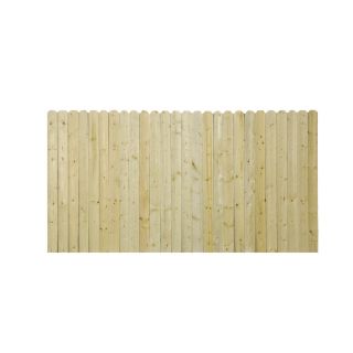 Spruce Dog Ear Pressure Treated Wood Fence Panel (Common 4 ft x 8 ft; Actual 3.5 ft x 8 ft)