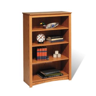 Prepac Furniture Oak 48 in 4 Shelf Bookcase