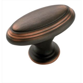 Amerock 1 1/2375 in Oil Rubbed Bronze Mulholland Oval Cabinet Knob