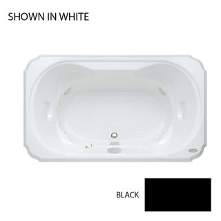 Jacuzzi Bellavista 66 in L x 42 in W x 26 in H 2 Person Black Acrylic Hourglass in Rectangle Drop In Whirlpool Tub and Air Bath