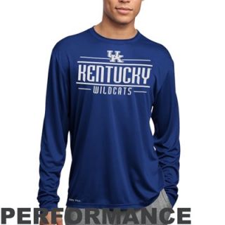 Kentucky Wildcats Victory Performance Long Sleeve T Shirt   Royal Blue