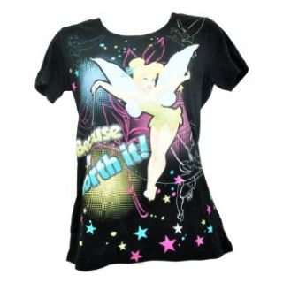 Official Disney T Shirt Tee Womens Tinker Bell Fairy Because Im Worth It Small