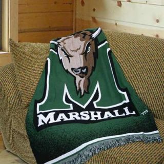 Marshall Thundering Herd 48x60 Focus Series Acrylic Triple Woven Blanket Throw