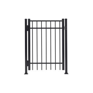 Gilpin Black Aluminum Fence Gate (Common 60 in x 36 in; Actual 60 in x 35 in)