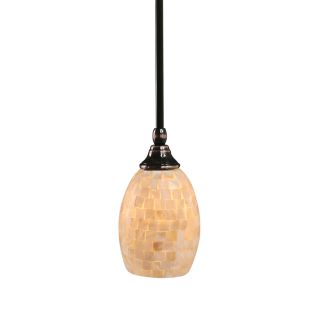 Brooster 5 in W Black Copper Mini Pendant Light with Tinted Shade