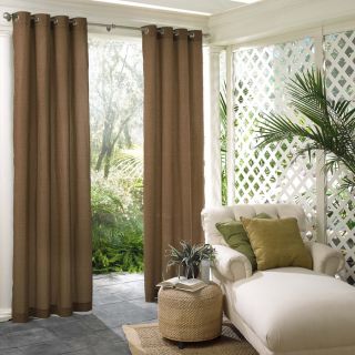 PARASOL 96 in L Bark Lake Outdoor Window Curtain Panel