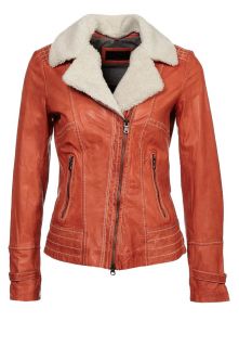 Milestone   VELVET   Leather jacket   orange