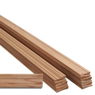 EverTrue 12 Piece 0.5 in x 2.25 in x 7 ft Interior Stain Grade Red Oak Casing Moulding Contractor Package (Pattern 356)