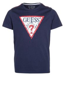 Guess   Print T shirt   blue