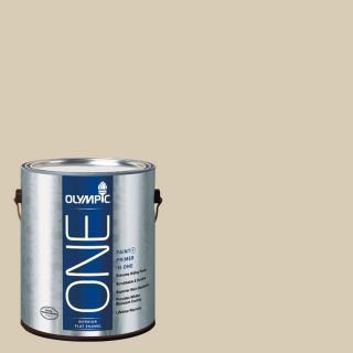 Olympic One 124 fl oz Interior Flat Enamel Toasted Almond Latex Base Paint and Primer in One with Mildew Resistant Finish