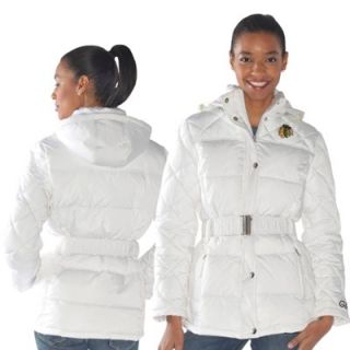 Chicago Blackhawks Ladies Icing Full Zip Quilted Jacket   White