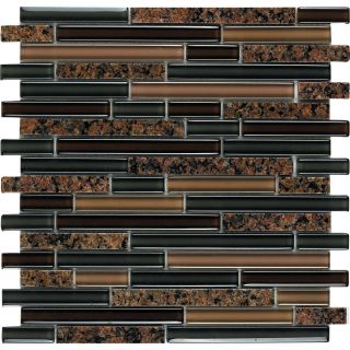 EPOCH Architectural Surfaces Spectrum Multi Mixed Material Mosaic Indoor/Outdoor Wall Tile (Common 12 in x 12 in; Actual 11.75 in x 11.87 in)