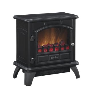 Duraflame 17 in W 4,600 BTU Black Metal Wall Mount Electric Stove With Thermostat