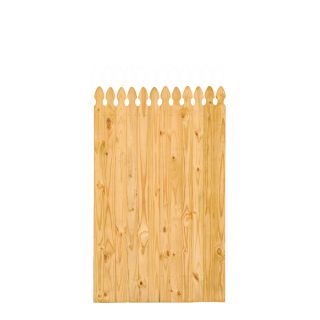 Pine Gothic Pressure Treated Wood Fence Gate (Common 6 ft x 4 ft; Actual 6 ft x 4 ft)