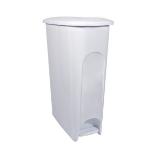 Hefty 43 Quart White Indoor Garbage Can