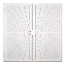 Gatehouse Sunset White Steel Security Door (Common 81 in x 64 in; Actual 81 in x 66.75 in)