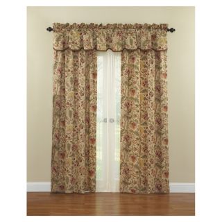 Waverly Imperial Dress 84 in L Floral Antique Rod Pocket Curtain Panel