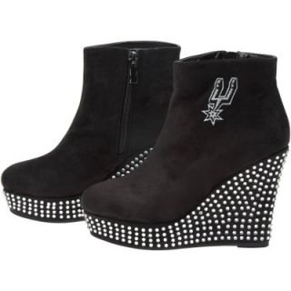 Cuce Shoes San Antonio Spurs Ladies Rookie Wedge Boots   Black