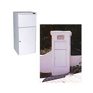 dVault 20 in x 40 in White Lockable Mailbox