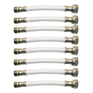 Watts 8 Pack 3/8 in Compression 20 in PVC Faucet Supply Lines