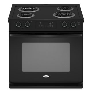 Whirlpool 30 in 4.5 cu ft Self Cleaning Drop In Electric Range (Black)