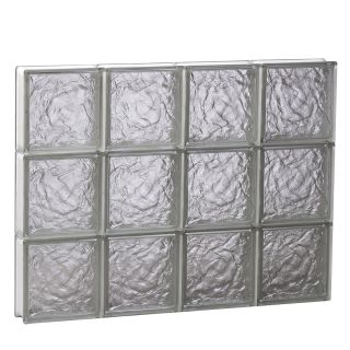 REDI2SET 20 in x 20 in Ice Pattern Frameless Replacement Glass Block Window