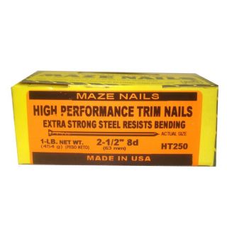 Maze Nails 272 Count 13 3/4 Gauge 2 1/2 in Bright Steel Trim Nails