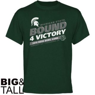 Michigan State 2014 Rose Bowl Bound 4 Victory Big & Tall T Shirt   Green