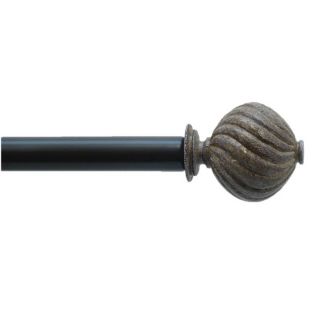 Style Selections 28 in to 48 in Mocha Metal Single Curtain Rod
