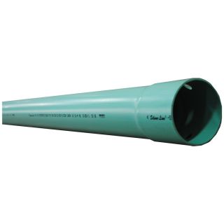 Silver Line Plastics 4 in x 10 ft Perforated PVC Sewer Drain Pipe