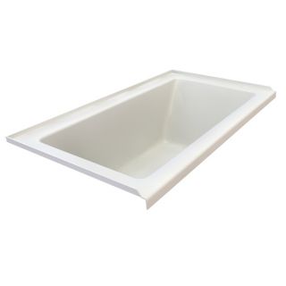 American Standard Studio 66 in L x 36 in W x 22.5 in H White Acrylic Rectangular Drop In Bathtub with Left Hand Drain