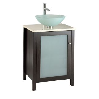 American Standard Cardiff 24 in x 20 in Espresso Contemporary Bathroom Vanity
