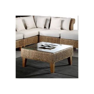 Hospitality Rattan Seagrass Natural Square Coffee Table