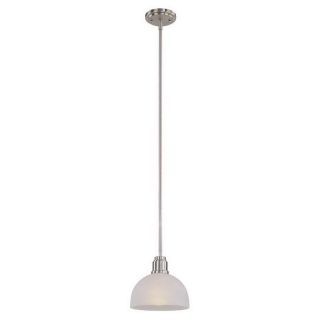 Z Lite Chelsey 8 in W Brushed Nickel Mini Pendant Light with Shade