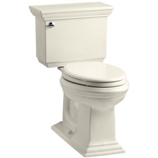 KOHLER Memoirs Almond 1.6 GPF (6.06 LPF) 12 in Rough In Elongated 2 Piece Comfort Height Toilet