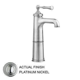 JADO Hatteras Platinum Nickel 1 Handle Single Hole WaterSense Labeled Bathroom Sink Faucet