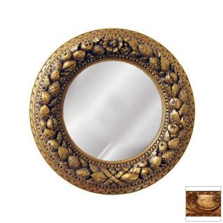 Hickory Manor House 22 in x 22 in Baroque Round Framed Wall Mirror
