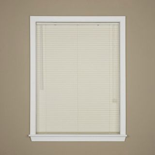 Levolor 64 in L Alabaster Vinyl 1 in Slat Room Darkening Mini Blinds