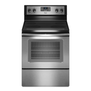 Whirlpool 30 in Smooth Surface Freestanding 4.8 cu ft Self Cleaning Electric Range (Stainless Steel)