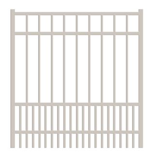 Ironcraft White Powder Coated Aluminum Fence Gate (Common 48 in x 71 in; Actual 48 in x 71 in)